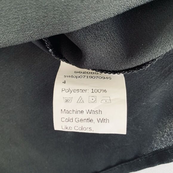 Shein Top Black Women S Cold Shoulder Cutout Flowy Going Out Party Western Boho - Picture 8 of 8